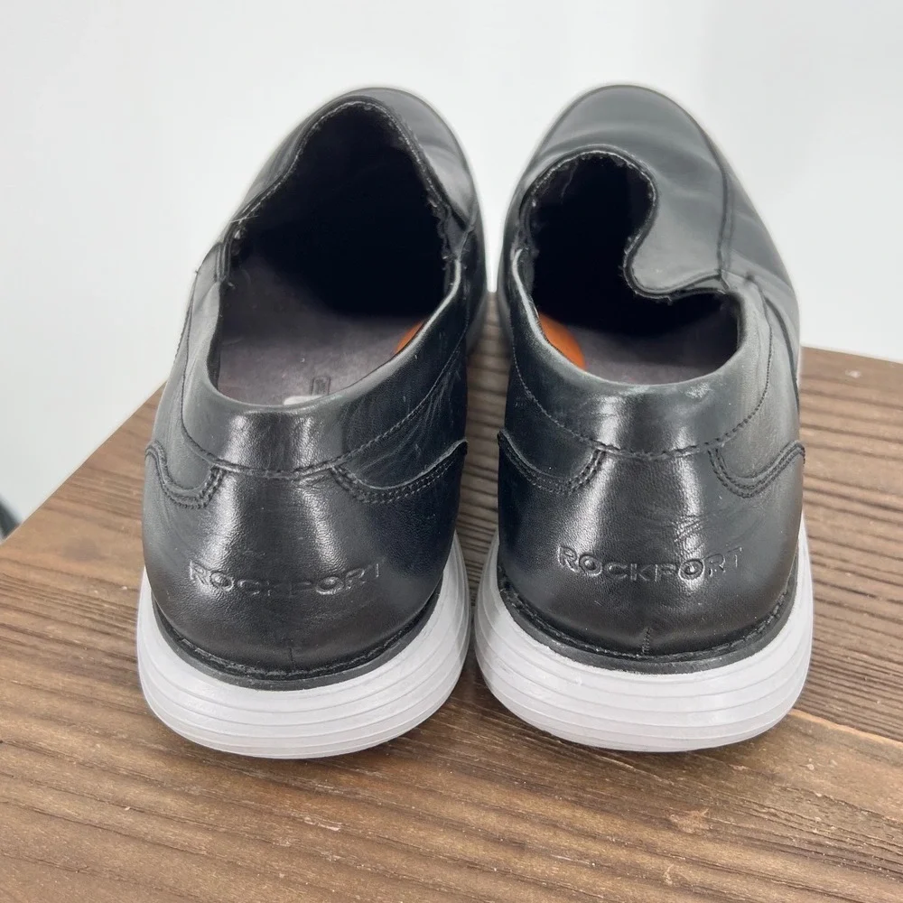 Rockport Truflex Mens Black Leather Slip On Loafers CI0396 Size 11 M